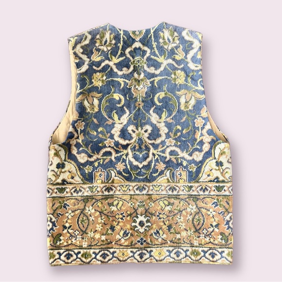 Love Apples by Stephanie Vintage 90s Tapestry Trend Vest Classic Western - Picture 3 of 6